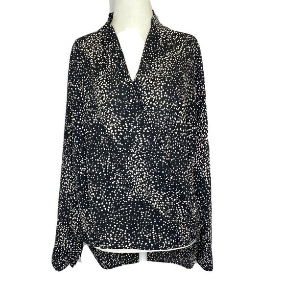 Pleione S Long Sleeve Pullover Wrap Front Blouse - Picture 1 of 8